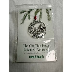 Plow & Hearth Pewter Christmas Ornament Snowman Cardinal‎ Deer NEW